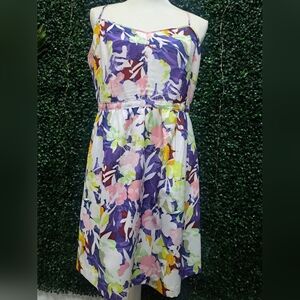 J. Crew Pink and Gray Dress